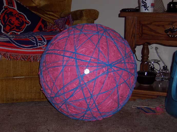 Pedro by a basketball and some food.